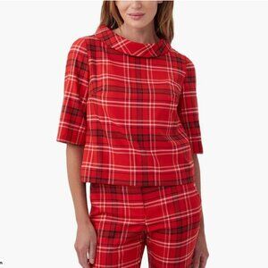 TRINA TURK | Kailee Holiday Plaid Set, Top size L; Pants size 12